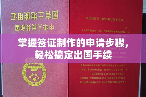 新田掌握签证制作的申请步骤，轻松搞定出国手续